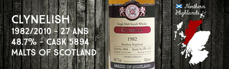 Clynelish 1982/2010 – 27yo – 48,7 % – Cask 5894 – Malts of Scotland