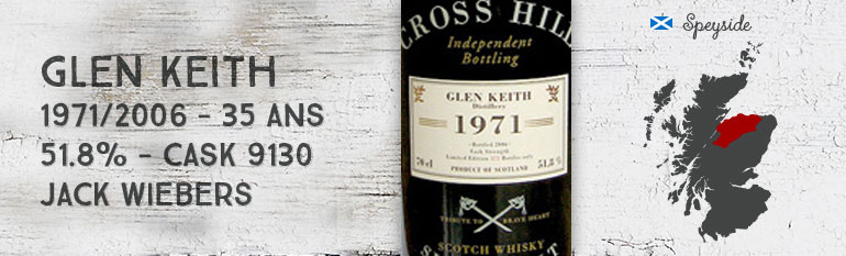 Glen Keith 1971/2006 – 35yo – 51,8 % – Cask 8130 – Jack Wiebers The Cross Hill