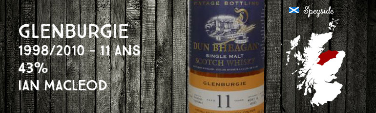 Glenburgie 1998/2010 – 11yo – 43 % – Cask 4980 + 4983 – Ian MacLeod Dun Bheagan