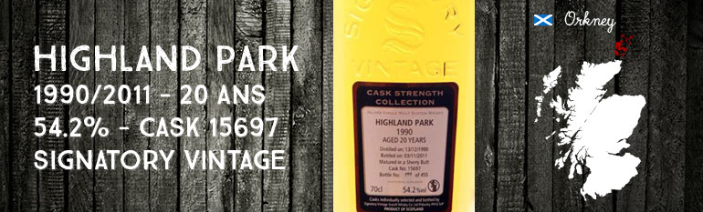 Highland Park – 1990/2011 – 20yo – 54,2% – Cask 15697 – Signatory Vintage Cask Strength Collection