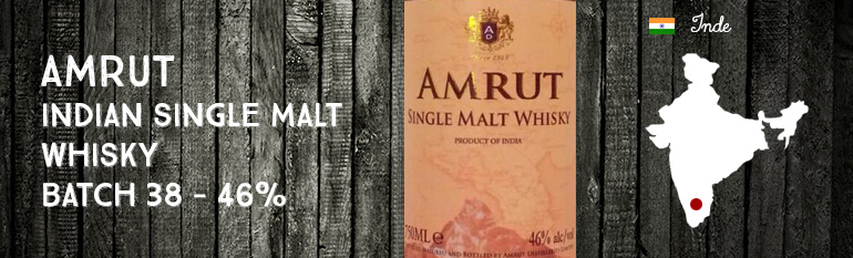 Amrut Indian Single Malt Whisky – Batch 38 – 46 %