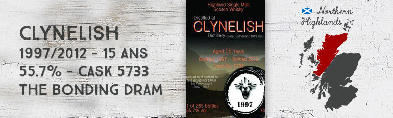 Clynelish 1997/2012 – 15yo – 55,7 % – Cask 5733 – The Bonding Dram