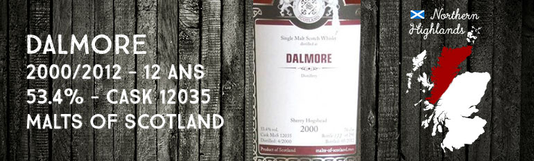 Dalmore – 2000/2012 – 12yo – 53,4% – Cask 12035 – Malts of Scotland