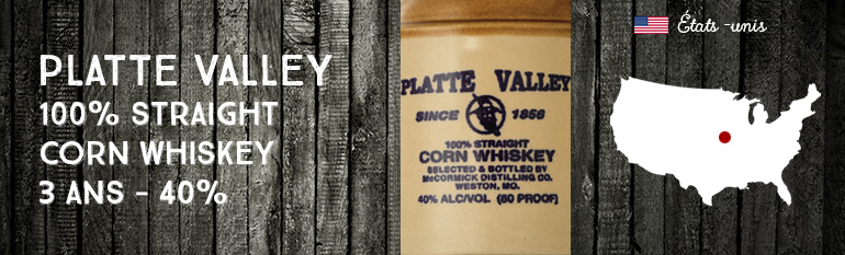 Platte Valley Cruchon 100% Straight Corn Whiskey – 3yo – 40 %