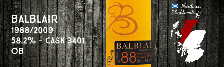 Balblair 1988/2009 – 58,2 % – Cask 3401 – OB