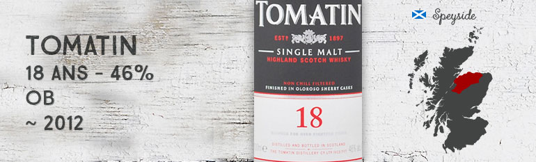 Tomatin 18yo – 46 % – OB – +/- 2012