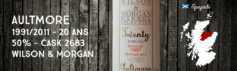 Aultmore 1991/2011 – 20yo – 50 % – Cask 2683 – Wilson & Morgan 