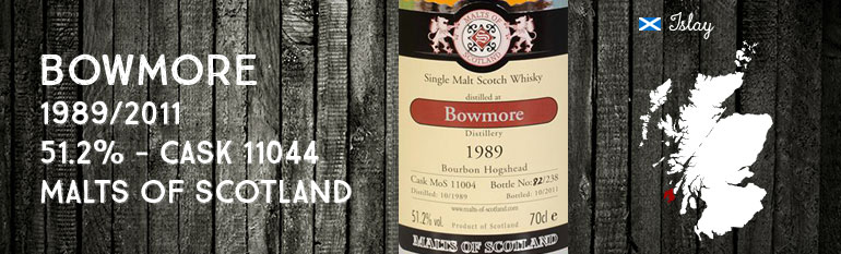 Bowmore 1989/2011 – 51,2 % – Cask 11004 – Malts of Scotland