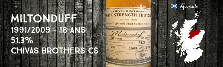 Miltonduff 1991/2009 – 18yo – 51,3 % – OB Chivas Brothers