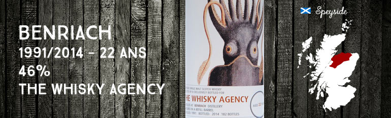 Benriach – 1991/2014 – 22yo – 50,7 % – The Whisky Agency – Mollusc & Medusa