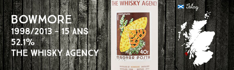 Bowmore 1998/2013 – 15yo – 52,1 % – The Whisky Agency – Stamp Series