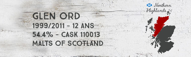 Glen Ord – 1999/2011 – 12yo – 54,4 % – Cask 110013 – Malts of Scotland