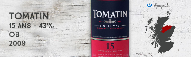 Tomatin 15yo – 43 % – OB – 2009