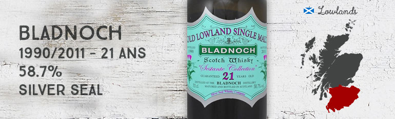 Bladnoch 1990/2011 – 21yo – 58,7 % – Silver Seal Sestante Collection