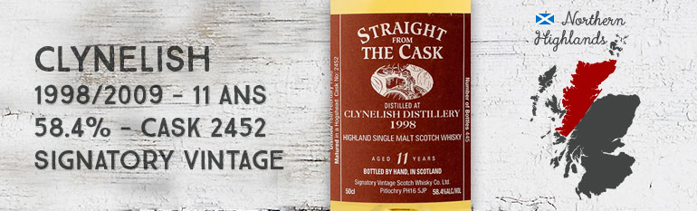 Clynelish – 1998/2009 – 11yo – 58,4 % – Cask 2452 – Signatory Vintage – Straight From The Cask