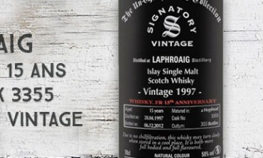 Laphroaig 1997/2012 - 15yo - Cask 3355 - 50 % - Signatory Vintage for whisky.fr 15th Anniversary