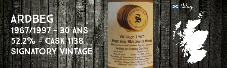 Ardbeg – 1967/1997 – 30yo – 52,2% – Cask 1138 – Signatory Vintage