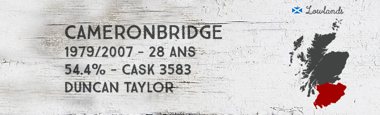 Cameronbridge – 1979/2007 – 28yo – 54,4 % – cask 3583 – Duncan Taylor Rare Auld