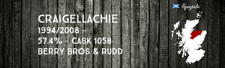 Craigellachie 1994/2008 – 57,4 % – Cask 1058 – Berry Bros & Rudd