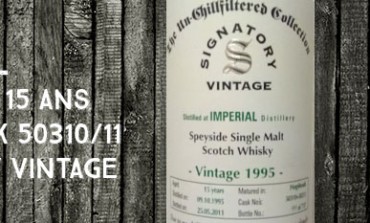 Imperial - 1995/2011 - 15yo - 46 % - Cask 50310+50311 - Signatory Vintage Un-Chillfiltered Collection