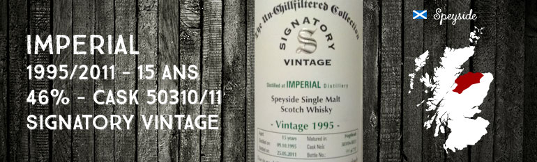 Imperial – 1995/2011 – 15yo – 46 % – Cask 50310+50311 – Signatory Vintage Un-Chillfiltered Collection