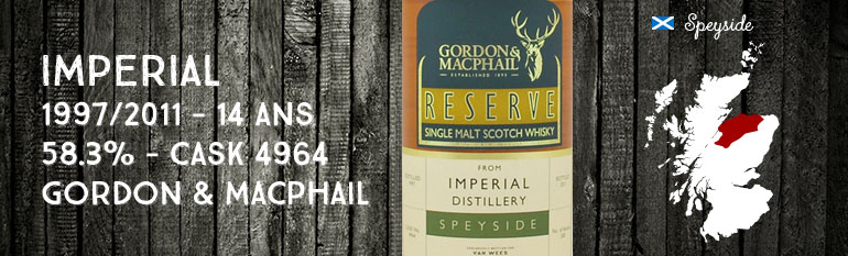 Imperial 1997/2011 – 14yo – 58,3 % – Cask 4964 – Gordon & Macphail Reserve pour Van Wees