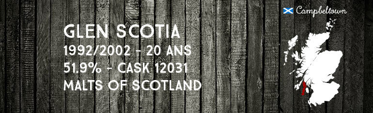 Glen Scotia – 1992/2012 – 20yo – 51,9 % – Cask MoS 12031 – Malts of Scotland Sherry Hogshead