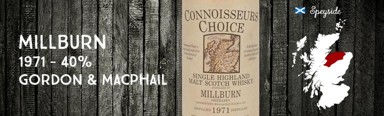 Millburn – 1971 – 40% – Gordon & Macphail Connoisseurs Choice Old Map Label