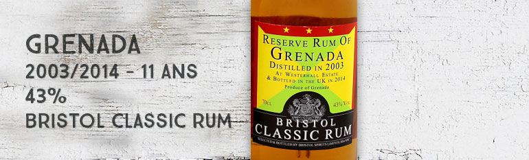 Reserve Rum of Grenada – 2003/2014 – 11yo – 43% – Bristol Classic Rum