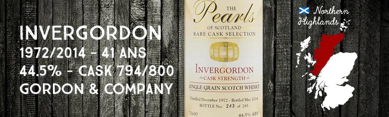 Invergordon – 1972/2014 – 41yo – 44,5% –  Gordon & Company The pearls of Scotland