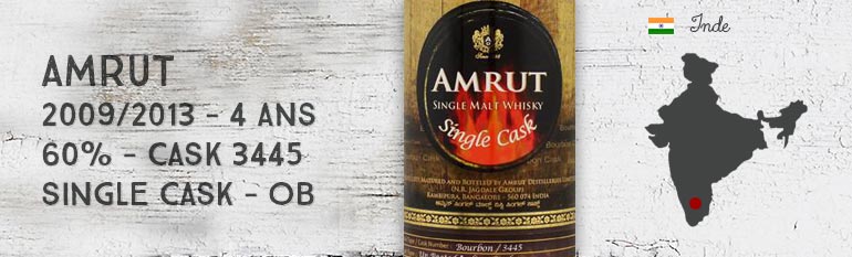 Amrut – 2009/2013 – 4yo – 60% – Cask 3445 – OB