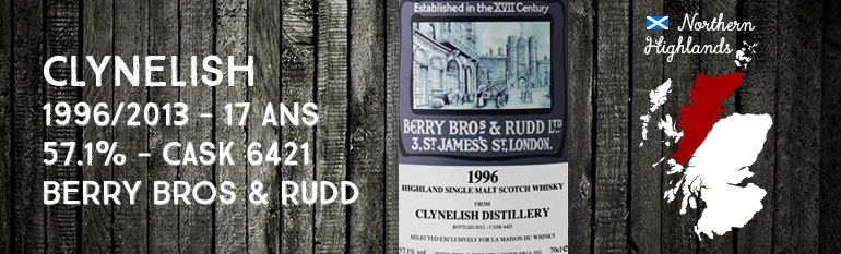 Clynelish -1996/2013 – 17yo – 57,1% – Cask 6421 – Berry Bros & Rudd