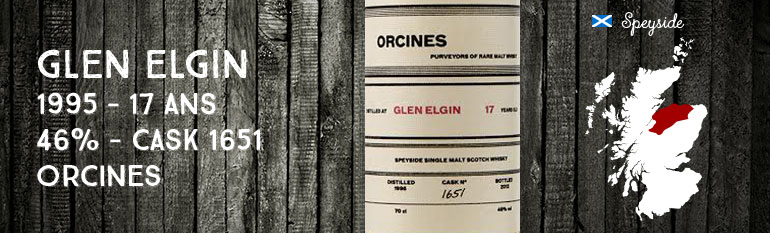 Glen Elgin – 1995 – 17yo – 46% – Cask 1651 – Orcines