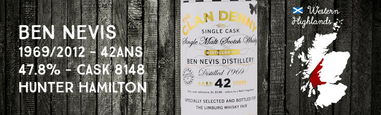 Ben Nevis – 1969/2012 – 42yo – 47,8% – Cask 8148 – Hunter Hamilton – The Clan Denny – for Limburg Whisky Fair