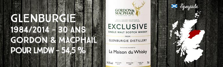 Glenburgie – 1984/2014 – 30yo – Cask 8510 – 54,5% – Gordon & MacPhail for LMDW