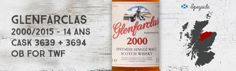 Glenfarclas – 2000/2015 – 14yo – 52,1% – Cask 3639+3694 – OB for The Whisky Fair