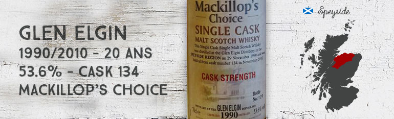 Glen Elgin – 1990/2010 – 20yo – 53,6% – Cask 134 – MacKillop’s Choice