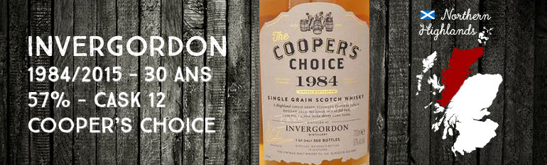 Invergordon – 1984/2015 – 30yo – 57% – Cask 12 – Cooper’s Choice