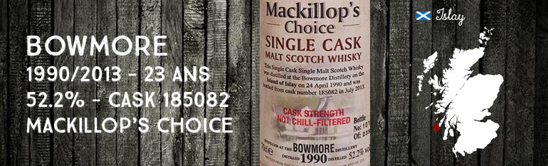 Bowmore – 1990/2013 – 23yo – 52,2% – Cask 185082 – MacKillop’s Choice 