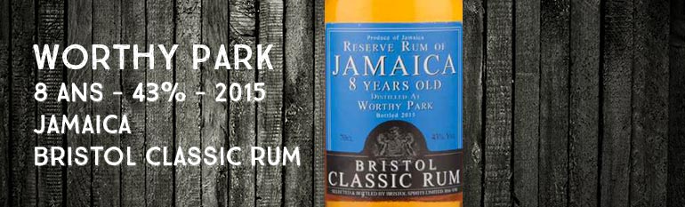 Reserve Rum of Jamaïca – Worthy Park – 2007/2015 – 8yo – 43% – Bristol – Jamaïque