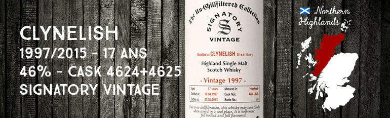 Clynelish – 1997/2015 – 17yo – 46% – Cask 4624+4625 – Signatory Vintage The Un-Chillfiltered Collection