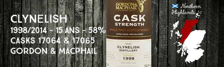 Clynelish – 1998/2014 – 15yo – 58% – Casks 17064+17065 – Gordon & MacPhail Cask Strength Collection