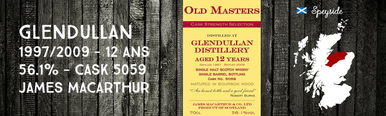 Glendullan – 1997/2009 – 12yo – 56,1% – Cask  5059 –  James MacArthur Old Masters 