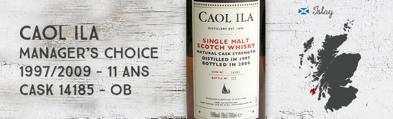 Caol Ila – Manager’s Choice – 1997/2009 – 11yo – 58% – Cask 14185 – OB