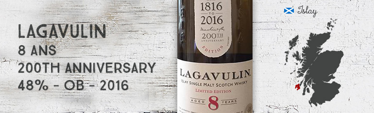 Lagavulin – 8yo – 200th anniversary – 48% – 2016