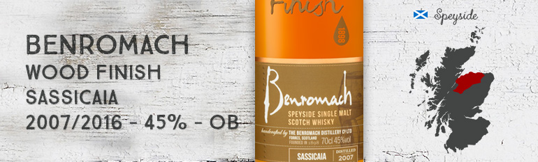 Benromach – Wood Finish – Sassicaia – 2007/2016 – 45% – OB