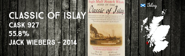 Classic of Islay – Cask 927 – 55,8% – Jack Wiebers – 2014