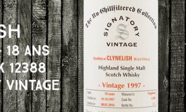 Clynelish - 1997/2016  - 18yo - Cask 12388 - 46% - Signatory Vintage - The Un-Chillfiltered Collection