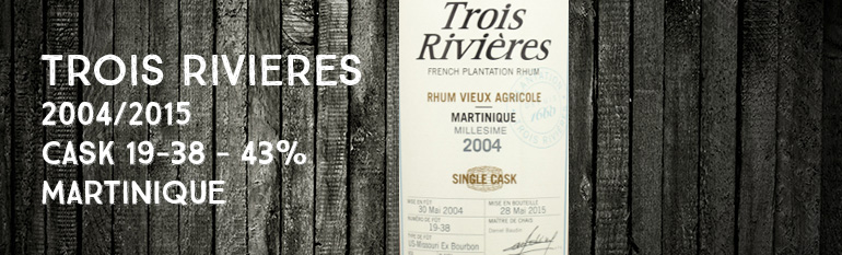 Trois Rivières – 2004/2015 – Cask 19-38 – 43% – Martinique