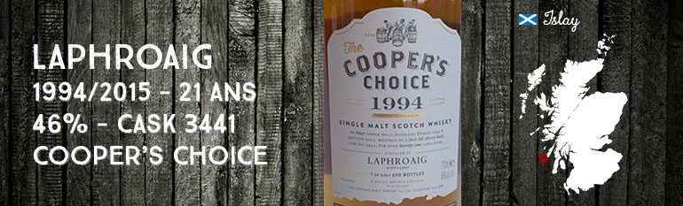 Laphroaig – 1994/2015 – 21yo – 46% – Cask 3441 – Cooper’s Choice